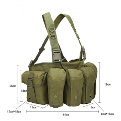 Soft Tactical Molle Chest Rigs Multifunctional Tactical Rig Harness Bag Vest for Training Outdoor Camouflage Chest Rig Best Selling Tactical Style Chest Rig Heavy Duty Tactical Molle Rig Vest Camouflage Tactical Rig for Chest