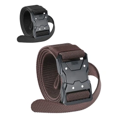 Waterproof Training Multifunctional Quick Release Wear-resistant Tactical Belt Work Nylon Web Hiking Belt  Wholesale Fashionable Training Tactical Belt Multifunctional Adjustable Tactical Duty Belt Duty Utility Belts with Pouch Holster