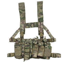 Customized Tactical Chest Rig for Hunting Adjustable Tactical Chest Rig Bag Heavy Duty Tactical Harness Vest Rig Bag Outdoor Sports Accessories Tactical Recon Chest Rig Camouflage Tactical Safety Chest Rig Tactics Molle Chest Rig Pouch