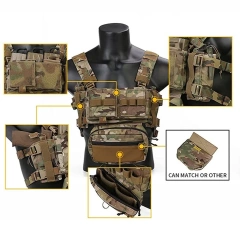 Training Micro Modular Paintball Cosplay Vest  Waterproof Running Children Vest Training High Density Outdoor Vest    Multiple Pockets Good Toughness Outdoor Activities Training Camouflage Vests