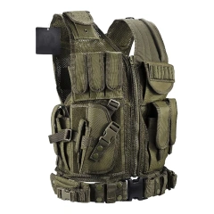 Hot Selling Outdoors Tactical Gear Vest for Training High Quality Training Vest Breathable Tactical Hunting Vest outdoors Breathable Training Vest Protective Wear-resistant Lightweight stab-proof Sports Training vest