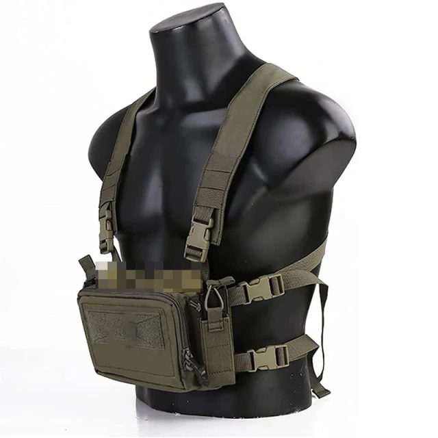 Top Selling Tactical Micro Chest Vest Camouflage Tactical Safety Chest Rig Vest Multi-functional Tactical Chest Rig Vest Best Selling Tactical Equipment Chest Rig High Quality Molle Tactical Vest with Pouch Outdoor Tactical Hunting Vest