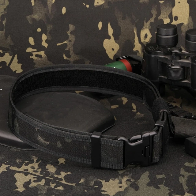 Wear-resistant Lightweight Nylon Adjustable Quick Release Wear-Resistant Men Tactical Belt Heavy Duty Work Belt  High density Material Adjustable outdoor multifunctional pockets Quick Release Tactical Heavy Duty sport enthusiasts Belt