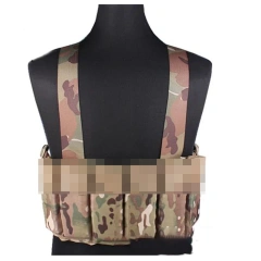 Customized Heavy Duty Camouflage Chest Rig Protective Tactical Vest for Hunting Multi-pouches Tactical Carrier Vest Best Selling Tactical Chest Gear Vest Training Hunting Vest with Magazine Pouch Camouflage Harness Chest Rig