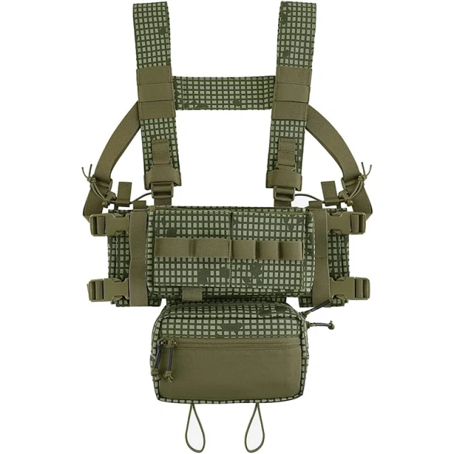 High Quality Tactical Vest Gear Chest Rig Tactical Micro Chest Rig Outdoor Training Security Chest Rig Custom Logo Camouflage Tactical Gear Harness Tactical Chest Rig Bag Outdoor Hunting Tactical Vest Recon Chest Rig