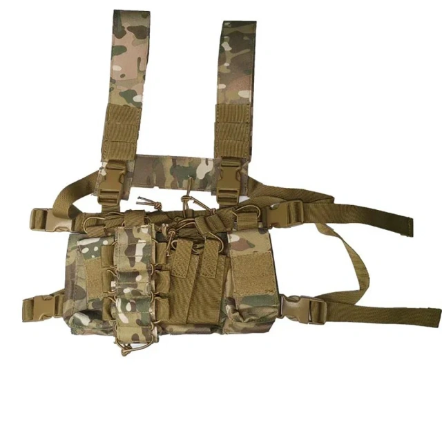 Best Selling Tactical Pouches Chest Rig Heavy Duty Tactical Rig Bag for Chest Camo Tactical Rig Hunting Vest military Tactical Gear Micro Chest Rig Heavy Duty Tactical Chest Rig Vest Outdoor Tactical Chest Rig for Training