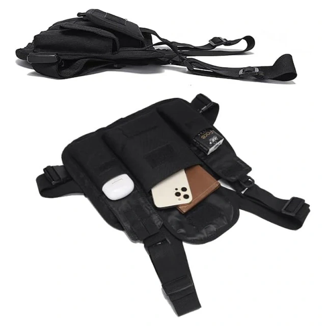 Outdoor Sports Gear Tactical Chest Rig Multi-Functional Tactical Vest ACU Tactical Chest Rig Pouch with Strap Heavy Duty Tactical Gear Chest Rig Bags for Outdoor Camouflage Tactical Vest Outdoor Tactical Chest Rig