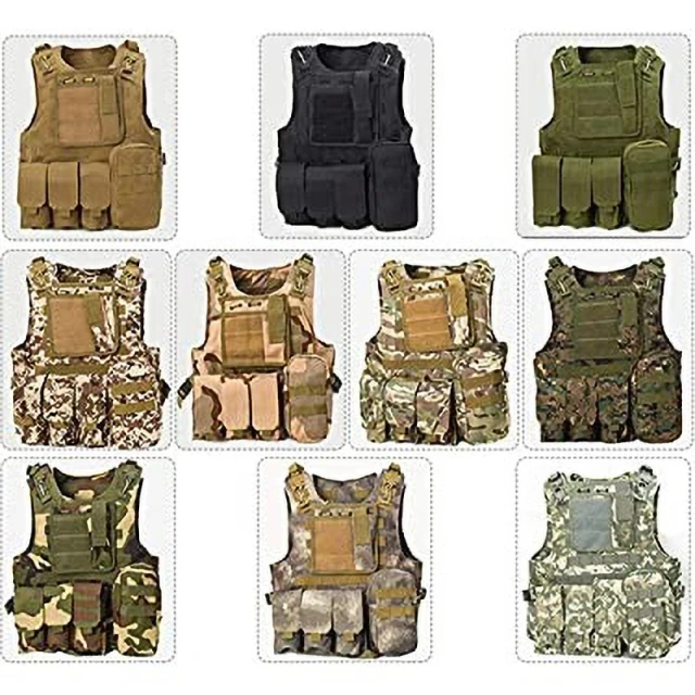 Customized Outdoors Breathable Training Tactical Vest Lightweight Hunting Vest Adjustable Assault Training Vest Training outdoors Breathable Paintball Vest outdoors sports equipment stab-proof Vest