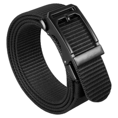 Training Durable Adjustable Men's Ratchet  Nylon Web Work Belt with Automatic Slide Buckle Tactical Belt  High density sport Material Modular Equipment System Security Tactical Duty Utility Belts Security Hunting Waist Belt