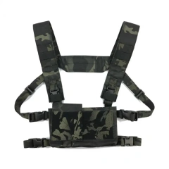 Wholesale Tactical Gear Micro Chest Rig Tactical Chest Rig Vest Heavy Duty Molle Chest Rig Tactical Vest  Best Selling Tactical Chest Rig Vest Tactical Recon Vest with Magazine Pouch Camouflage Chest Rig Harness for Hunting