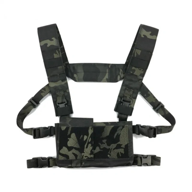 Wholesale Tactical Gear Micro Chest Rig Tactical Chest Rig Vest Heavy Duty Molle Chest Rig Tactical Vest  Best Selling Tactical Chest Rig Vest Tactical Recon Vest with Magazine Pouch Camouflage Chest Rig Harness for Hunting