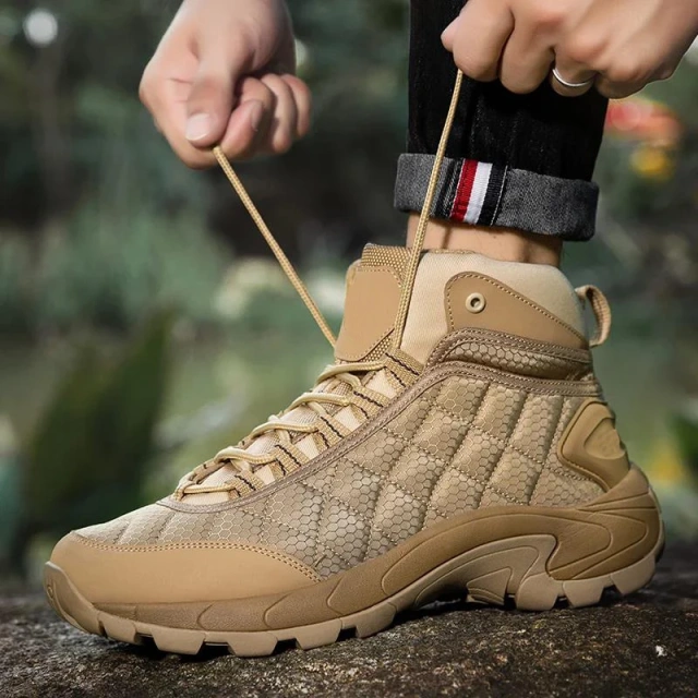 High Quality Oxford Outdoor Hiking Boots Tactical Men Waterproof Oxford Cloth Ankle Boot Winter Spring Fashion Man Climbing Shoe Wear-resistant Man Tactical Boots Oxford Casual Shoes Hiking Male Sneakers Sports and Leisure Loafers Platform Sports Boots