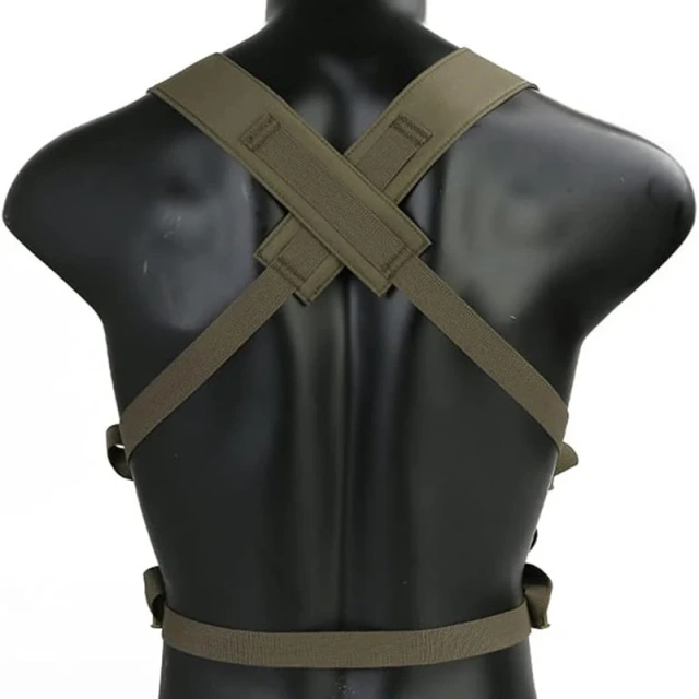 Good Quality Tactical Chest Rig Mini Style Tactical Vest with Chest Strap Unisex Tactical Micro Chest Vest Tactical Gear Chest Rig Adjustable Detachable Tactical Modular Vest with Mag Pouch Tactical Micro Chest Rigs