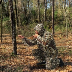 Ghillie Suit 3D Leafy Camo Quick Drying Hunting Gilly Gillies Suits for Men Leaf Camouflage Jungle Hunting Suits Jungle Hunting Camo Ghillie Suit 3D Leaf with Zippers and Pockets Lightweight Breathable Outdoor Hunting Camouflage Clothing