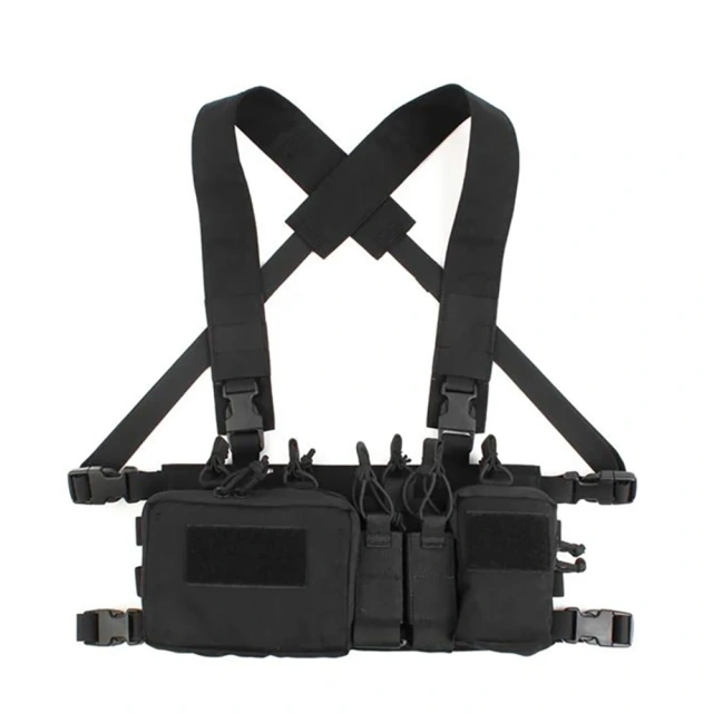 Customized Tactical Equipment Chest Rigs for Training Hunting Tactical Chest Rig Harness Heavy Duty Tactical Chest Rig Wholesale Outdoor Sports Tactical Gear Molle Vest Pouch Bag Tactical Carrier Chest Rig Camouflage Chest Rig