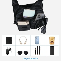 Outdoor Sports Chest Bag for Men Sports Utility Tactical Chest Pack Large Capacity Lightweight Tactical Vest Customized Multi-functional Tactical Pouch Bags Chest Rig Training Tactical Chest Rig Heavy Duty Chest Rig for Tactical