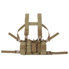 Outdoor Tactical Gear Vest With Magazine Pouch Molle Tactical Training Chest Rig Vest Heavy Duty Tactical Vest Chest Rig Customized Tactical Gear Vest Pouch Outdoor Tactical Molle Rig Vest Good Quality Tactical Training Chest Rig