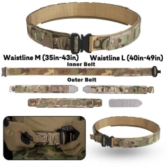 Multi-functional Practical Sport Enthusiasts Tactical Belt Set Quick Release Holster Medical Bag Tactic Training Waist Belt  Hot selling Durable Waterproof Men Nylon Work Heavy Duty Belt with Quick Release Sports Training Tactical Belt