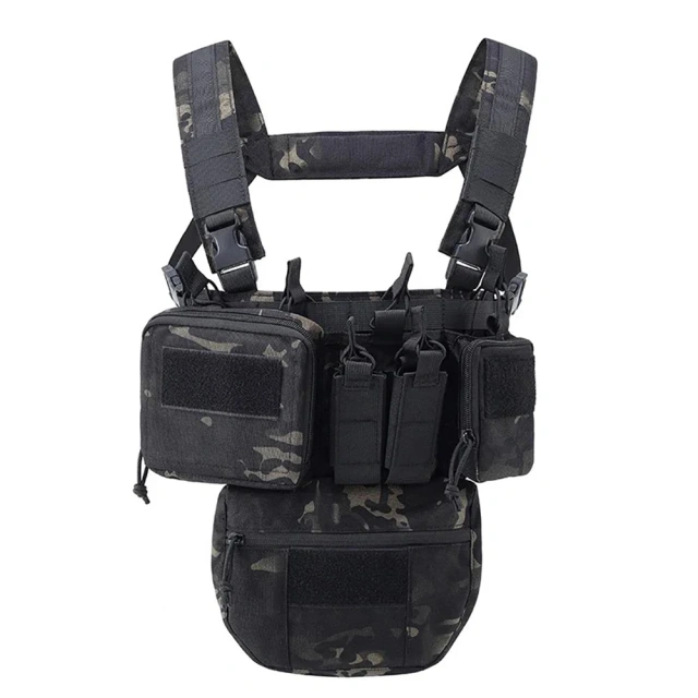 Custom Tactical Chest Rigs Tactical Chest Hanging Vest with Magazine Pouch Camouflage Molle Chest Rigs Customized Men Nylon Tactical Chest Pack Rig with Magazine Pouch Tactical Chest Rig Pouch Tactical MOLLE Chest Rigs