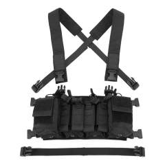 Good Quality Tactical Chest Vest Rig Adjustable Tactical Vest Harness with Mag Pouches Tactical Rig for Outdoor  Training Mini Rig Tactical Chest Vest Micro Tactical Chest Vest