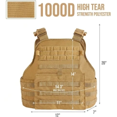 Training Modular Breathable Hiking Training Vest Sports Training Equipment Security Wear-resistant Vest  Outdoor Training outdoors Breathable Vest Adjustable lightweight Fit Adult vest