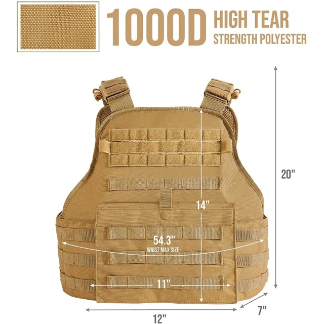 Training Modular Breathable Hiking Training Vest Sports Training Equipment Security Wear-resistant Vest  Outdoor Training outdoors Breathable Vest Adjustable lightweight Fit Adult vest