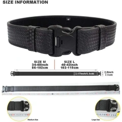 Lightweight Mountaineering Practical Duty Web Belt Adjustable Strap Duty Belt Rig Security Modular Duty Belts with Pouches  Wear-resistant Lightweight Nylon Belt Outdoor Wear-resistant Lightweight Non-Metal Men Web Tactical Work Belt