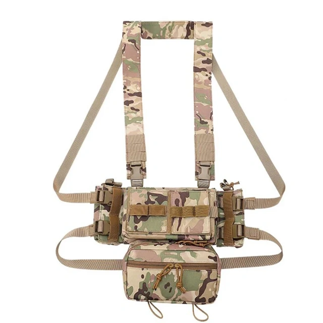 Multi-Purpose Tactical Chest Rig Light Weight Camouflage Tactical Chest Rig Men's Tactical Chest Rig with Molle Pouch Bags Wholesale Tactical Equipment Vest for Hunting Lightweight Tactical Vest Chest Rig Good Quality Camouflage Chest Rig