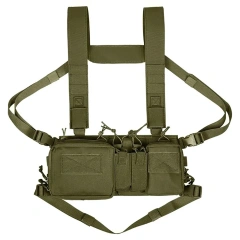 Wholesale Outdoor Tactical Chest Vest Rig Bag Heavy Duty Field Training Vest Multifunctional Camouflage Chest Rig Custom Field Equipment Tactical Vest Outdoor Camouflage Tactical Carry Rig with Pouch Lightweight Tactical Chest Rig
