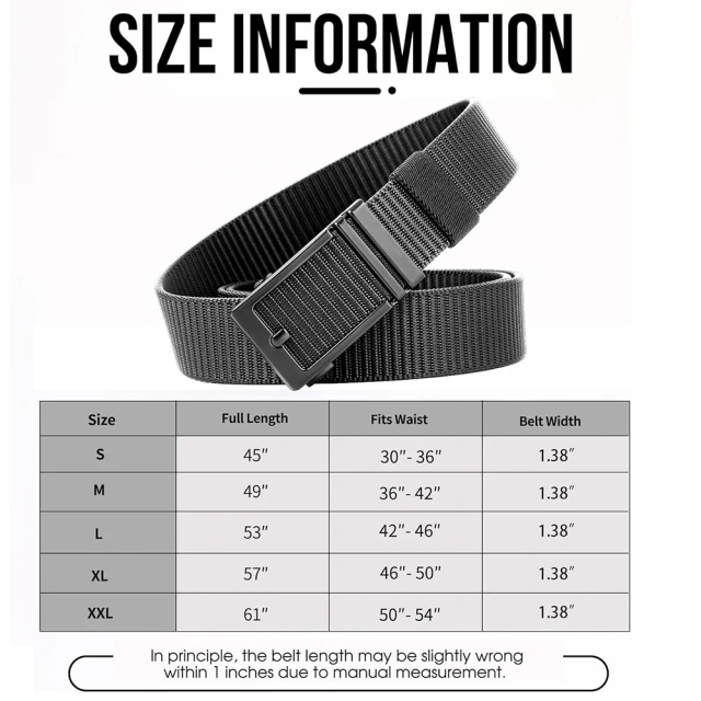 Durable Waterproof Ratchet Belts Men Tactical Belts Adjustable Training Durable Nylon Web Golf Belt  Adjustable Training Outdoor Nylon Belts Men Tactical Belt Adjustable Slide Plastic Buckle Web Canvas Belt