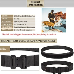 Adjustable Double-layer Nylon Tactical Belt Premium Quick Release Rigger Heavy Duty Belts for Men Security Duty Equipment  Hot selling Adjustable Sports Training Lightweight Tactical Belts Men Quick Release Buckle Molle Outer Belt