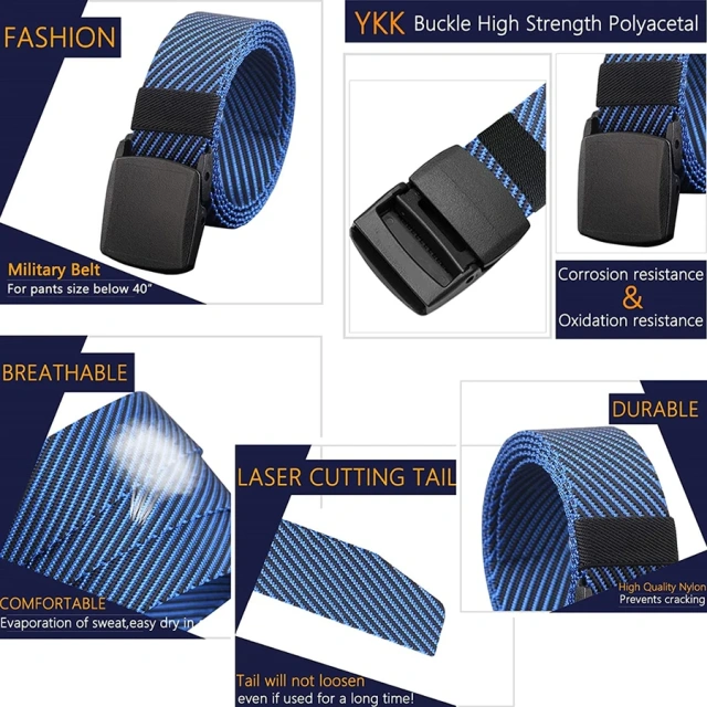 Hot Selling Adjustable Training Men Web Casual Belt with Plastic Buckle Nylon Canvas Strap Adjustable Tactical Belts  Outdoor Multi-functional Mountaineering Hunting Pouches Utility Tactical Belt Heavy Duty Nylon Equipment Tactical Belts