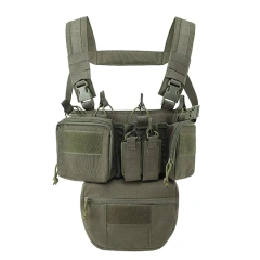 Custom Tactical Chest Rigs Tactical Chest Hanging Vest with Magazine Pouch Camouflage Molle Chest Rigs Customized Men Nylon Tactical Chest Pack Rig with Magazine Pouch Tactical Chest Rig Pouch Tactical MOLLE Chest Rigs