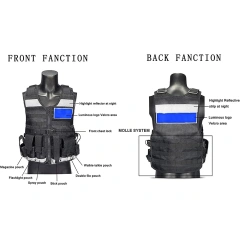 Customized Tactical Hunting Vest High Quality Durable Training Vest Outdoors Breathable Tactical Vest for MenTraining outdoors Vest for Kids Breathable Vest Game Protective Adjustable Modular Chest Vest
