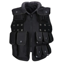 600D Nylon Children Training Vest Outdoor Assault Training Games Vest High Quality Protective Tactical Jacket Vest Hot selling sports equipment security vest Training Quick Release Mag Pouch Vest