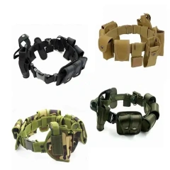 Multifunctional Practical Training Duty Belt Kit with Pouches Tactical Equipment System Set Utility Outdoor Camping Hunting Belt  Durable Sports Elastic Belts High Quality Adjustable Training Tactical Webbing Stretch Outdoor Tactical Belt