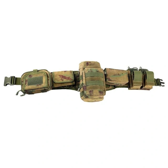 Adjustable Detachable Camouflage Tactical Waist Wrap Set Multi-functional Outdoor Combination Belt Accessory Package Set  Breathable Men multifunctional Rigger Nylon Web Work Belt with Quick Release Buckle Adjustable Tactical Belt