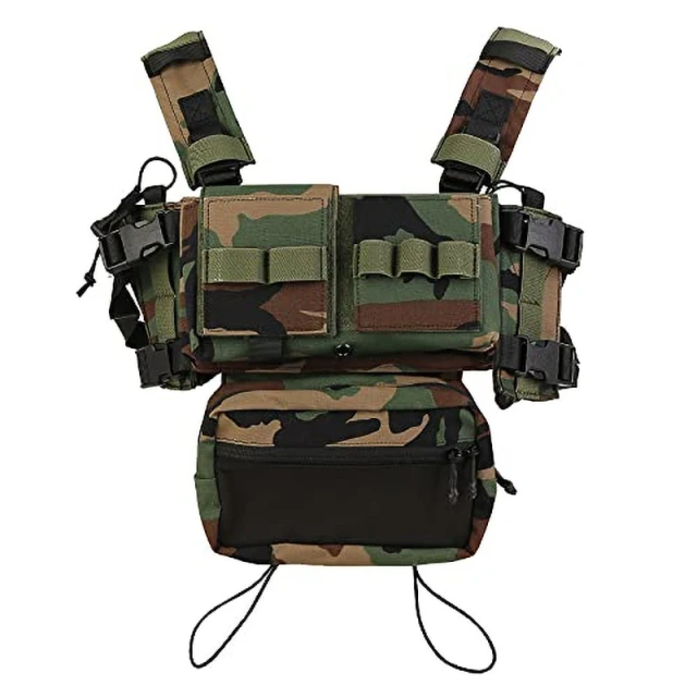Best Selling Tactical Micro Chest Rig Tactical Modular Harness Vest Heavy Duty Camouflage Tactical Vest Chest Rig Tactical Belly Chest Rig Tactical Chest Harness Vest for Hunting Tactical Carry Chest Rig Harness