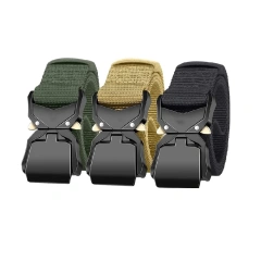 Waterproof Multifunctional Tactical Belt Riggers Belts Heavy Duty Quick-Release Aluminum Alloy Buckle Tactical Belt  Heavy duty High Density Durable Hunting Material Tactical Belt with Pouches Duty Belts Outdoor Work wear-resistant Belts