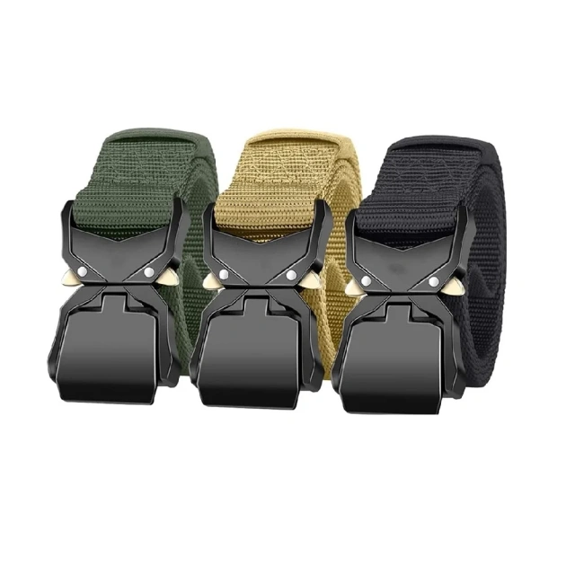 Waterproof Multifunctional Tactical Belt Riggers Belts Heavy Duty Quick-Release Aluminum Alloy Buckle Tactical Belt  Heavy duty High Density Durable Hunting Material Tactical Belt with Pouches Duty Belts Outdoor Work wear-resistant Belts