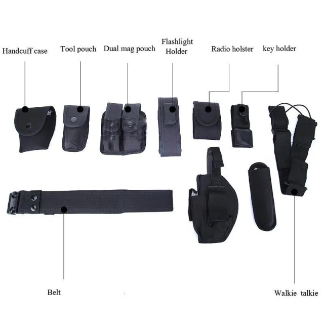 Fashionable Hiking Outdoor Outdoor Wear-resistant Tactical Multifunctional Security Belts Training Utility Kit Duty Belts  waterproof Wear-resistant Men Nylon Web Tactical Belt with Automatic Slide Buckle Adjustable Ratchet Belt