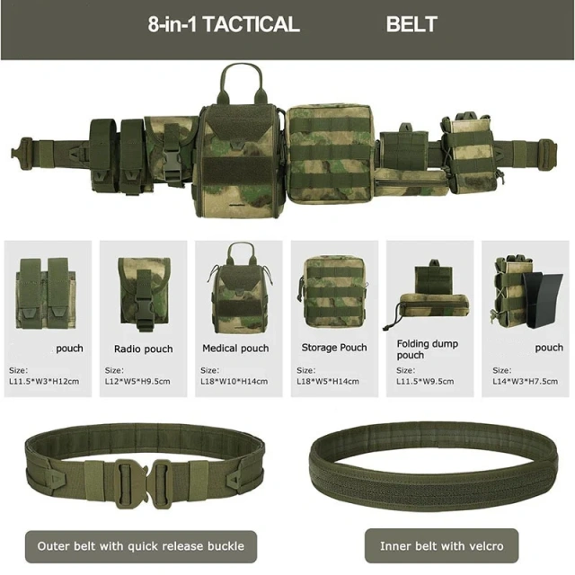 High Duty Multi-functional Tactical Belt Quick Release Rigger Belt Mountaineering Quick-release Buckle Heavy Duty Belts  Wear-resistant Durable Adjustable Sports Training Duty Belt Wear-resistant Utility Stiffened Web Tactical Belts