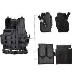Wholesale Outdoor Good Quality Lightweight Training Tactical Vest Durable Training Vest Adjustable Tactical Vest for HuntingTraining Vest Hand for Outdoor Hunting outdoors Breathable Vest Adjustable durable security Training vest