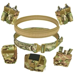 Outdoor Adjustable Tactical Practical Belt High Density Material Sets Duty Belts Utility Tactical Belts with Accessories Pouches  Wear-resistant Lightweight Fashionable Multifunctional Tactical Belt Durable Men's Canvas Ratchet Belt