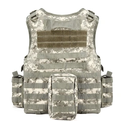 Wholesale Outdoor Training Vest Multifunctional Adjustable Assault Tactical Vest Lightweight Breathable Tactical Vest stab-proof Vest Training Chest Set for Men outdoors Breathable lightweight Men Vest