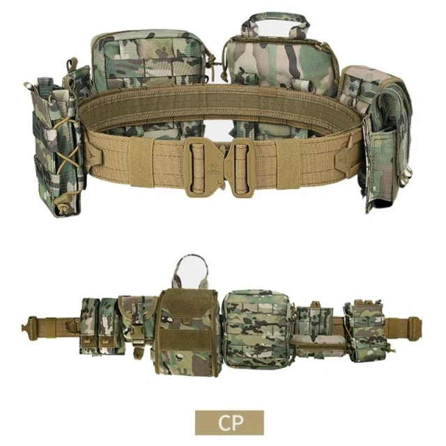 Wholesale Outdoor Gear User Tactical Belt High Density Material Outdoor Hunting Tactical Storage Bag Duty Security Traffic Belt   Adjustable Training durable Men Stretch Canvas Belt Durable Plastic Buckle for Work Travel Sports Elastic Tactical Belt