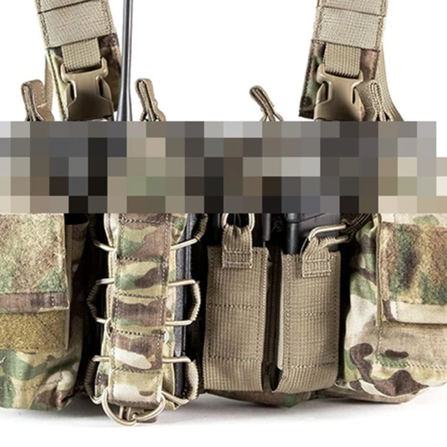 Outdoor Chest Rig Bag Vest Multi Functional Adjustable Training Tactical Chest Rig Bag Heavy Duty Tactical Chest Rig Field Camouflage Tactical Chest Rig Vest Outdoors Training Tactical Molle Vests Quick Release Tactical Chest Rig Vest