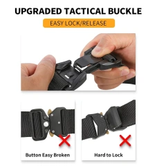 High Quality Durable Multifunctional Riggers Belts Heavy Duty Quick-Release Metal Buckle Tactical Belt  Multi-functional Outdoor Modular Equipment System Security wear-resistant Tactical Duty Utility Versatile Work Hunting Belt