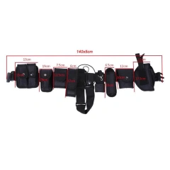 Fashionable Multifunctional Durable Outdoor Sports Gear Equipment Hunting Multifunctional Tactical Durable Belt with Pouches  Wear-resistant Lightweight stab-proof Sports Training Sports Adjustable Training Canvas Web Belt Durable Tactical Belt
