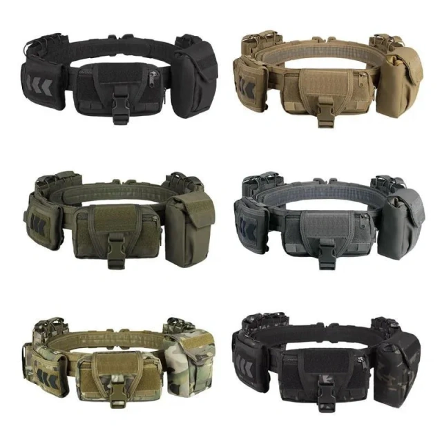 Durable Wholesale Hunting Equipment System Tactical Men Belt Waist Support Security Duty Wear-resistant Tactical Utility Belt  Fashionable Wear-resistant multifunctional Breathable Belt Duty Wear-resistant Quick Release Rigger Tactical Belt